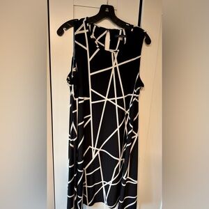 Tommy Hilfiger Black and White Abstract Dress